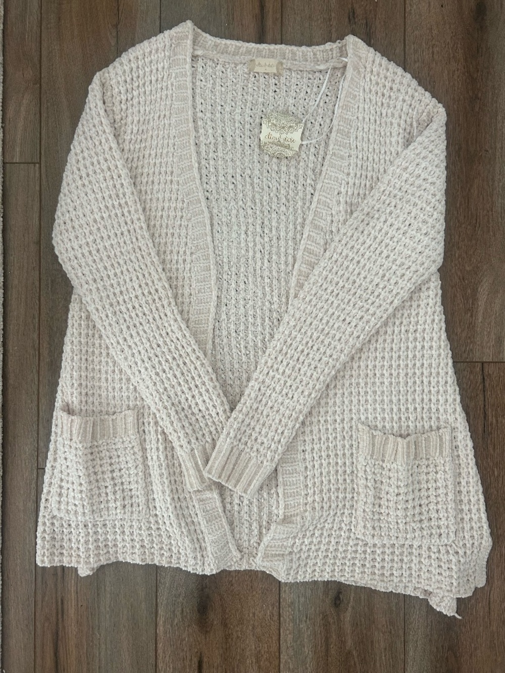 Altar’d State Pearl Chunky Knit Open Front Cardigan Women’s Size Medium NWT
